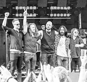 Danny performing at festival encore