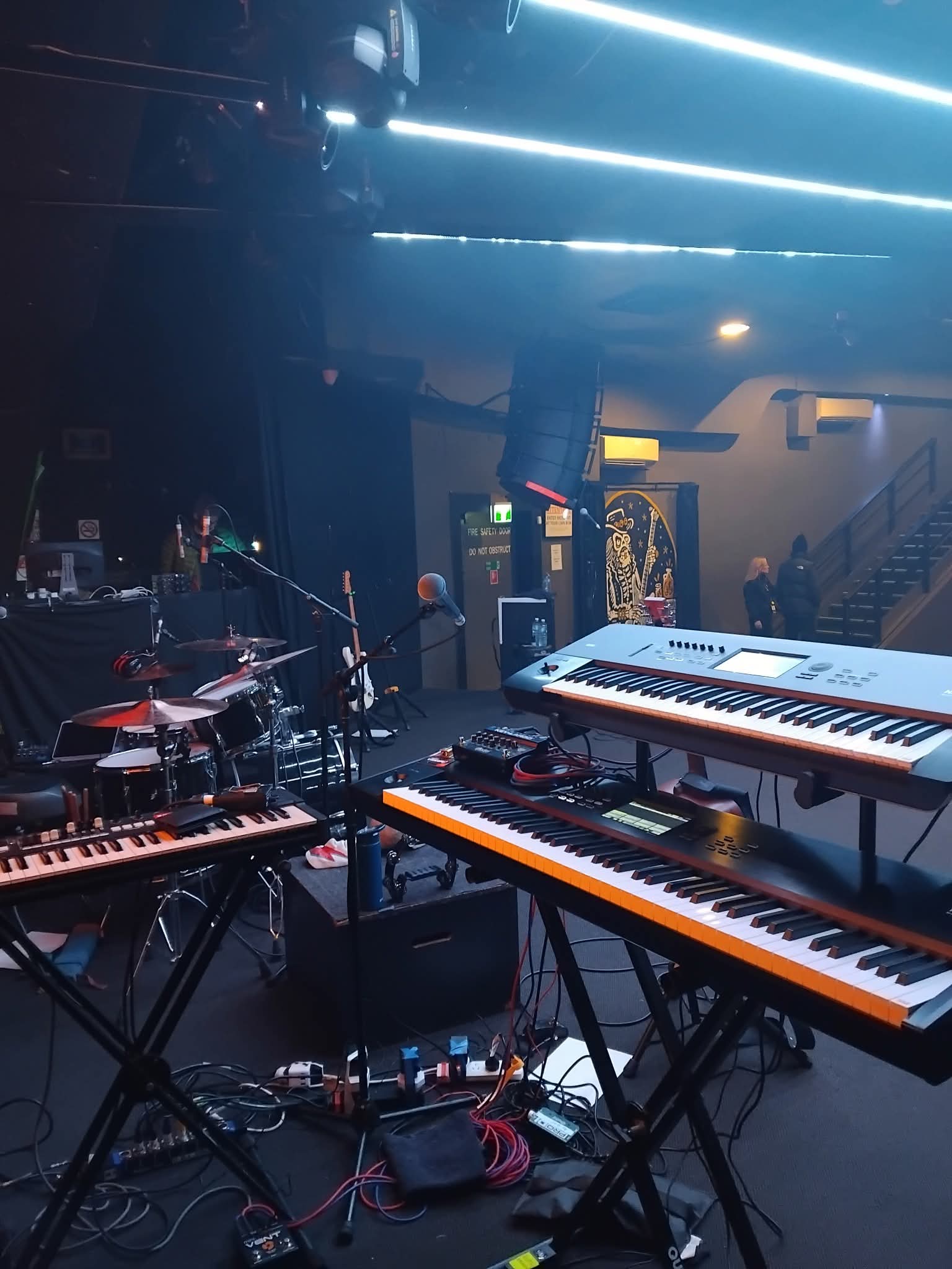 Danny Mattin's keyboard rig close-up